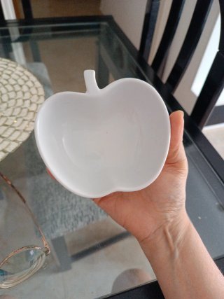 Cuenco decorativo manzana porcelana