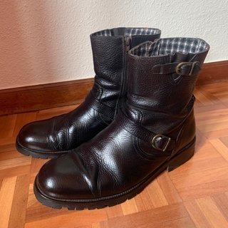 Botines de piel negros con cremallera