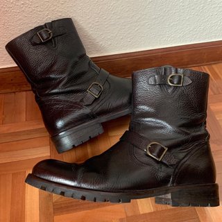 Botines de piel negros con cremallera