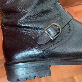Botines de piel negros con cremallera
