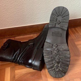 Botines de piel negros con cremallera