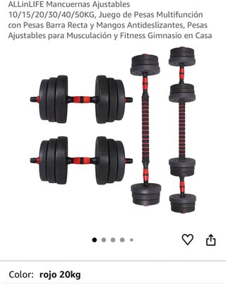 Mancuernas Ajustables 20kg - Juego Pesas