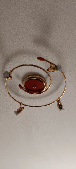 Lámpara de salón dorada 52 cm