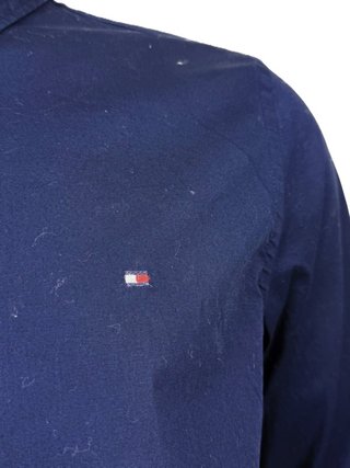 Camicia Tommy Hilfiger Uomo Slim L Blu Elastica