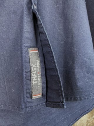 Camicia Tommy Hilfiger Uomo Slim L Blu Elastica