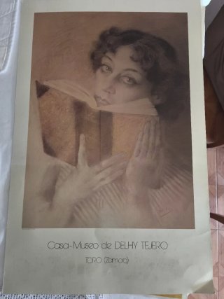 Cartel antiguo Museo Delhy Tejero