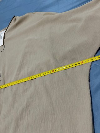 Blusa Beige XXL con Cremallera y Anillas