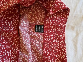 Falda Shein Estampada Roja Talla S