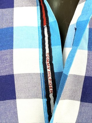 Tommy Hilfiger Camicia Quadri Blu M Uomo Cotone