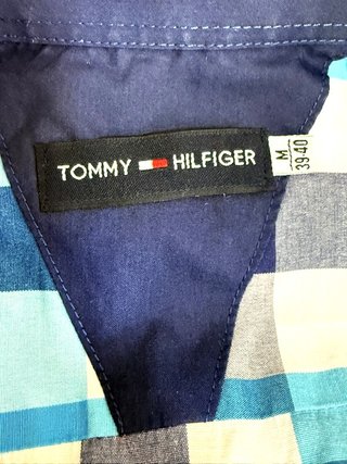 Tommy Hilfiger Camicia Quadri Blu M Uomo Cotone