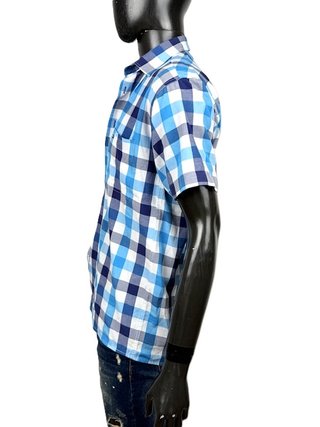 Tommy Hilfiger Camicia Quadri Blu M Uomo Cotone