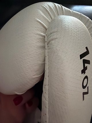 Guantes Boxeo Ergo 14 oz Blancos