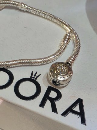 Pulsera Pandora 19cm  bicolor