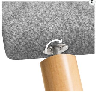 Cabecero Gris Tela con Patas 150x105cm