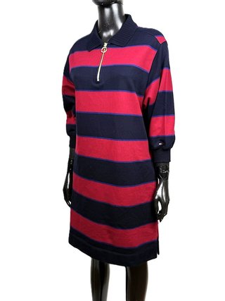 Tommy Hilfiger Abito Felpa Donna S Righe Cotone