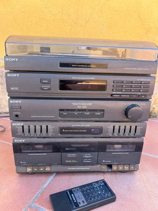 Minicadena Sony con tocadiscos y mando ...