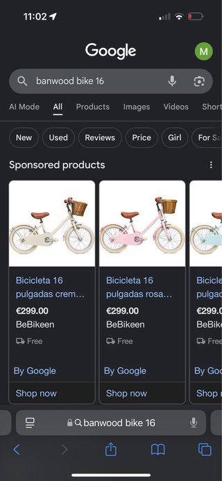 Bicicleta Banwood Classic 16 Crema