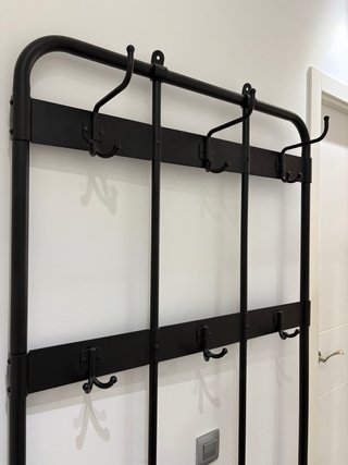 Perchero banco zapatero negro Ikea