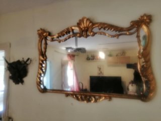 Espejo Antiguo Dorado