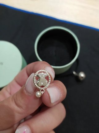 Pendientes Tous Oso y Perla Plata
