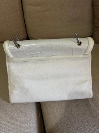 Bolso Fendi Blanco Piel Cocodrilo