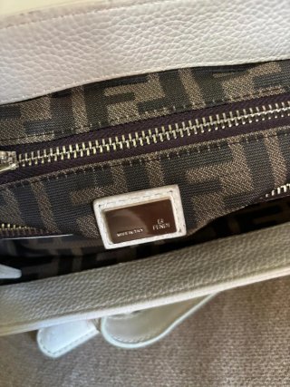 Bolso Fendi Blanco Piel Cocodrilo