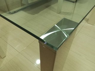 Taula vidre mesa cristal