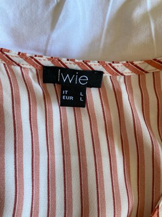 Maglia donna senza maniche a righe