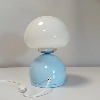 30CM LAMPARA SETA SOBREMESA AZUL 70S