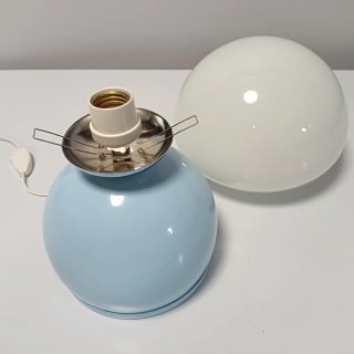 30CM LAMPARA SETA SOBREMESA AZUL 70S