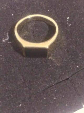 Anillo Oro 18k Chapado Onix Negro