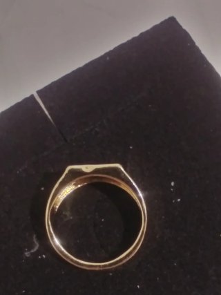 Anillo Oro 18k Chapado Onix Negro