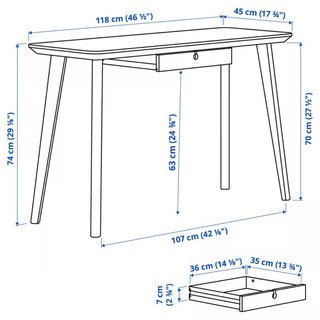 Escritorio LISABO Ikea madera
