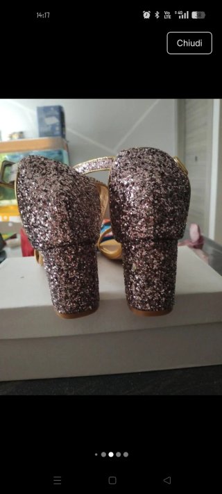 Sandali donna oro glitter