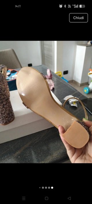Sandali donna oro glitter