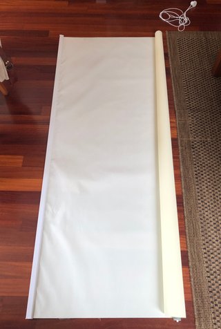 Estor de tela blanco