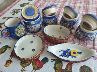 Set colazione ceramica decorata