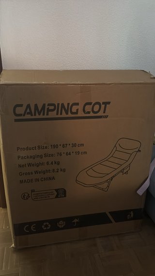 Cama Plegable Camping 190x67x30cm