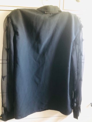 Blusa negra gasa XL