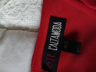 Vestido gasa tirantes rojo talla 42