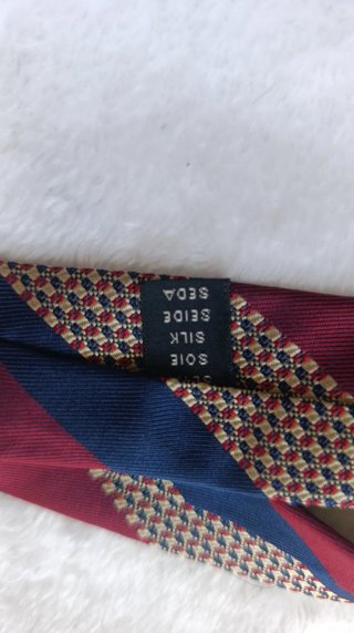 Corbata Seda Massimo Dutti Azul/Rojo