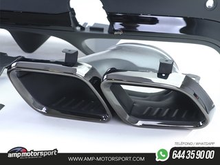 DIFUSOR TRASERO NEGRO CON COLAS NEGRAS PARA MERCEDES GLE COUPE C167