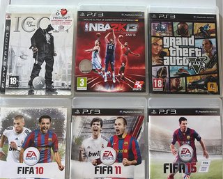 Lote 6 Juegos PS3: FIFA, GTA V, NBA 2K13, DJ AM