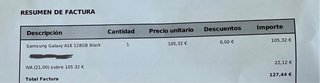 Samsung Galaxy A16 128GB Negro 4G, no negociable.