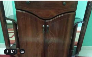 Mueble de entrada madera oscura