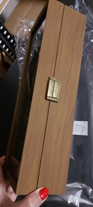 Scatola porta orologi in legno con vetro