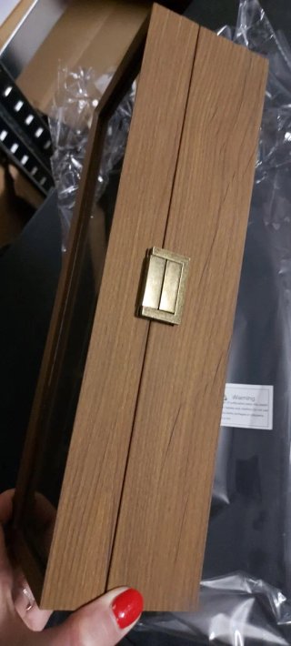 Scatola porta orologi in legno con vetro
