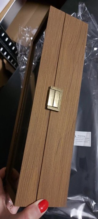 Scatola porta orologi in legno con vetro