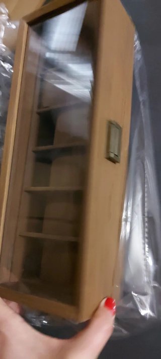 Scatola porta orologi in legno con vetro