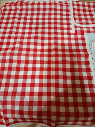 Set colazione fantasia quadretti bianchi e rossi